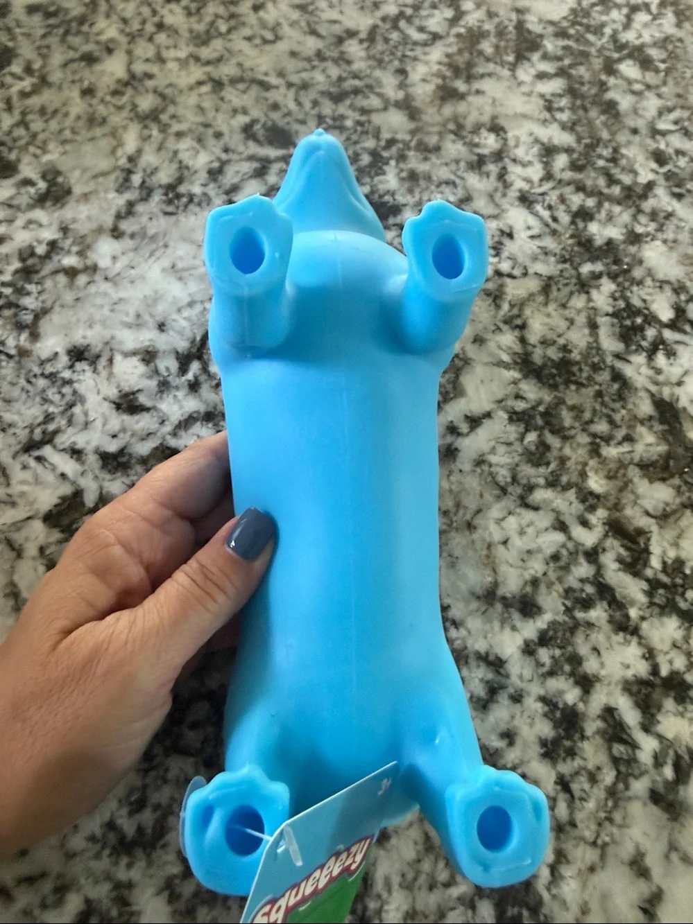 Blue Dachshund Squeezy squishy Toy for Kids NWT